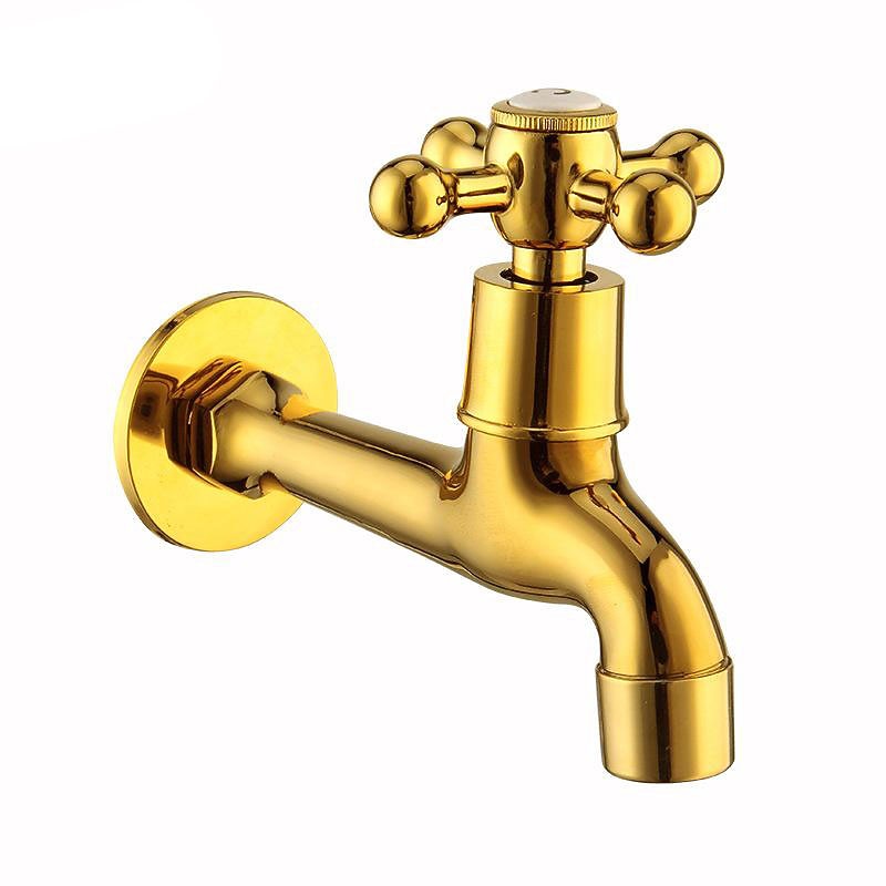 Washing Machine Tap,Outdoor Faucet Extended Mop Pool Washing Machine Dual-Use Faucet Quick-Open Single Cold Wall Pressurized Faucet Anti-Splas4