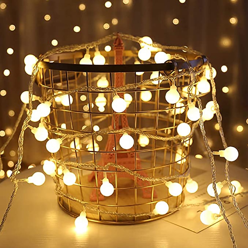 10m 80LEDs Globe String Lights Mini Ball with Remote Control LED Christmas Light Ball String Lights 10m 80LED 8 Modes Lighting Waterproof Fairy Lights Wedding Party Garden Bedroom Home Decoration2