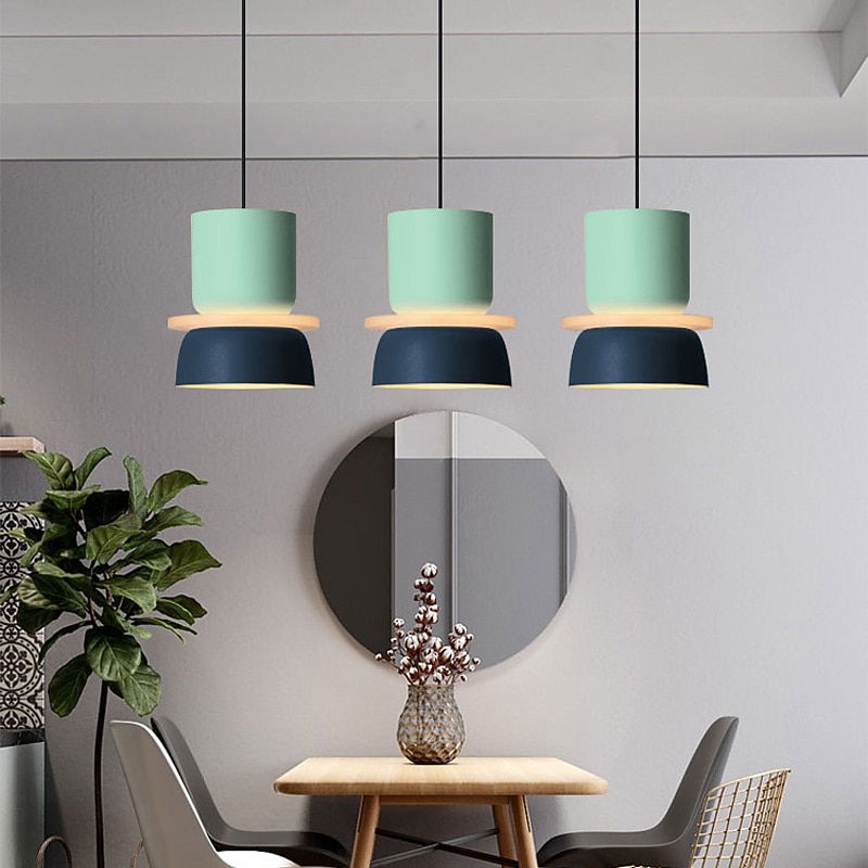 18.5cm Single Design Island Design Pendant Light Metal Painted Finishes Modern Nordic Style 85-265V