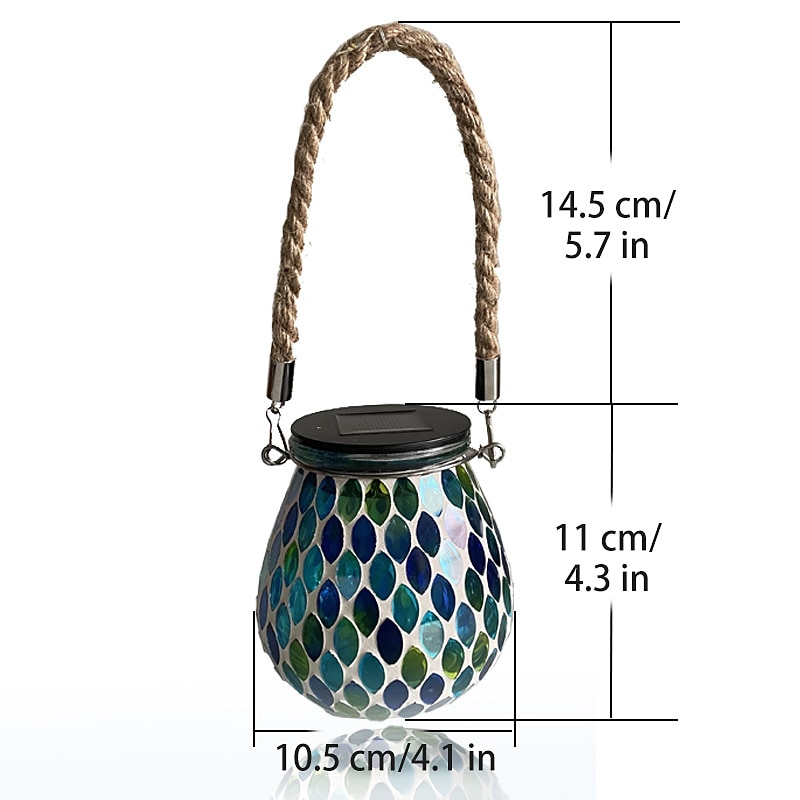 Solar Outdoor Mosaic Projection Light Hanging Lantern Light Waterproof Garden Light Atmosphere Night Light Garden Balcony Holiday Lawn Landscape Home Outdoor Christmas Decoration4