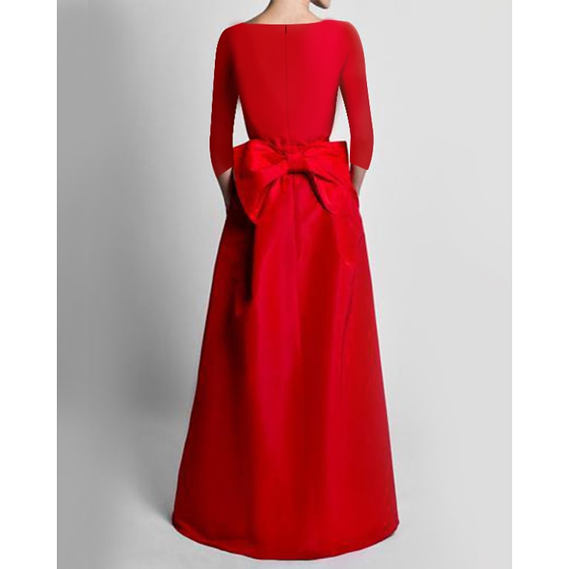 Two Piece Jumpsuits Evening Gown Elegant Dress Wedding Wedding Guest Floor Length Long Sleeve V Neck Pocket Stretch Fabric with Butterfly2