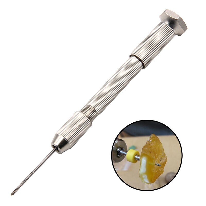 0.5-3mm Small Round Head Twist Drill Mini Micro Hand Drill Woodworking Drilling Tools Manual Twist Drill Bit Hand Tool Kit2