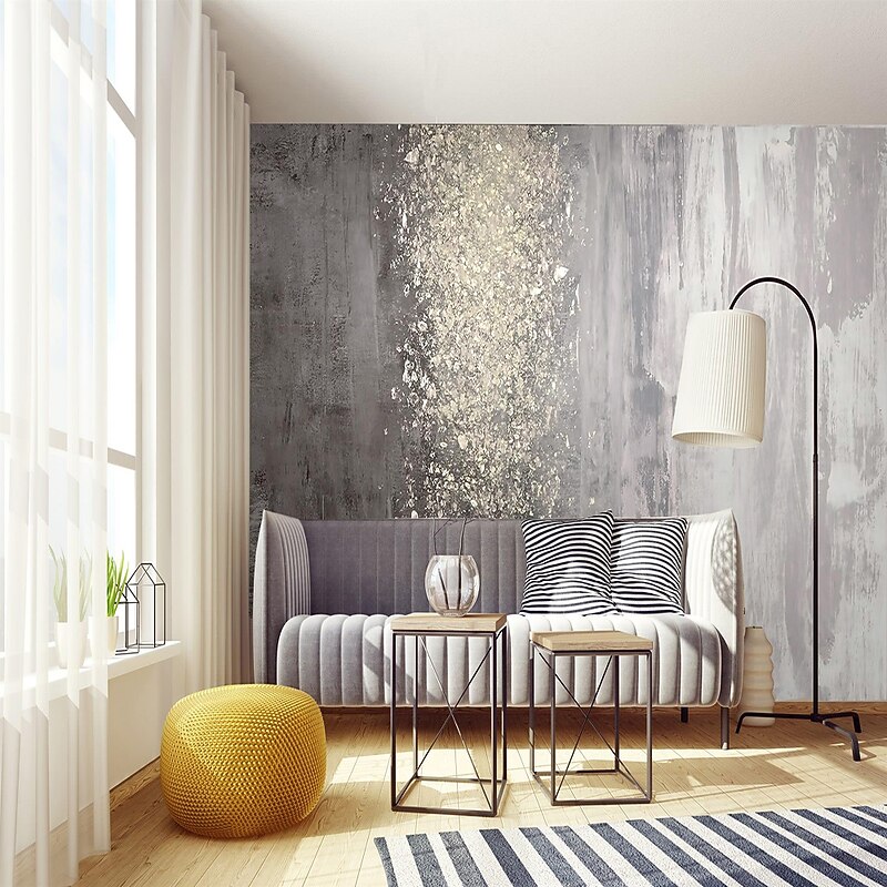 Abstract Wallpaper Mural Grey Wall Murals Covering Sticker Peel and Stick Removable PVC/Vinyl Material Self Adhesive/Adhesive Required Wall Decor for Living Room, Kitchen, Bathroom4