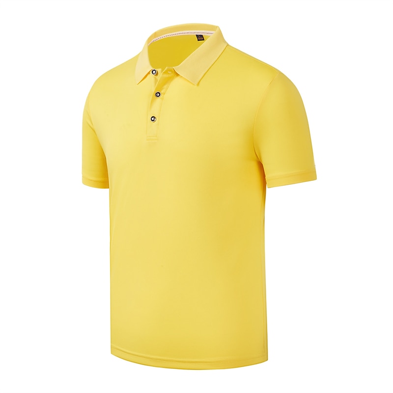 Men's Polo Shirt Golf Shirt Outdoor Casual Polo Collar Classic Short Sleeve Fashion Casual Solid Color Button Front Button-Down Spring & Summer Regular Fit Black White Yellow Red Blue Gray Polo Shirt3