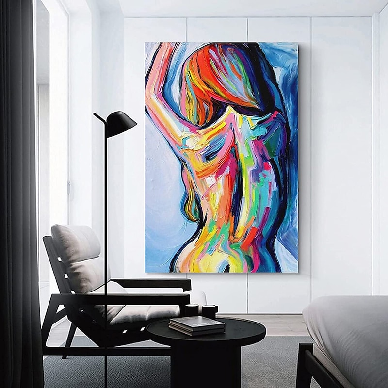 Handmade Oil Painting Canvas Wall Art Decoration Modern Female Nude Human Body for Home Decor Rolled Frameless Unstretched Painting