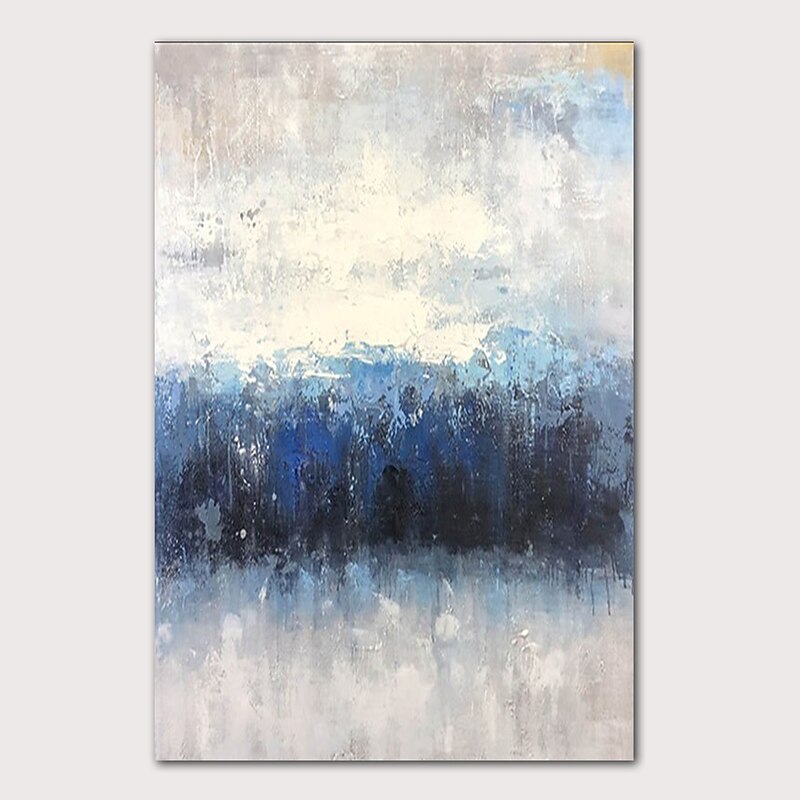 Handmade Oil Painting CanvasWall Art Decoration Abstract Knife PaintingLandscape Bluefor Home Decor Rolled Frameless Unstretched Painting3