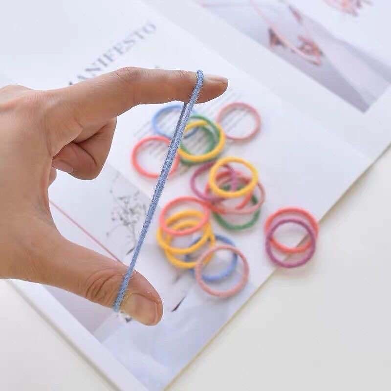 Hair Ties Hair Rubber Bands for Toddler Infants Kids Girls Thin Small Hair Elastics 100 Piece Pack3