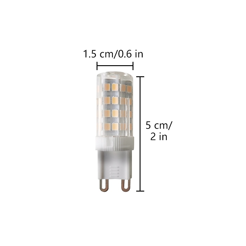6pcs LED Light Bulb G9 Bi Pin Lamp 4W AC220V 52 LED SMD2835 Spotlight Chandelier Ceiling Light 40W Halogen Equivalent Warm Cold White AC110-240V Non-dimmable4