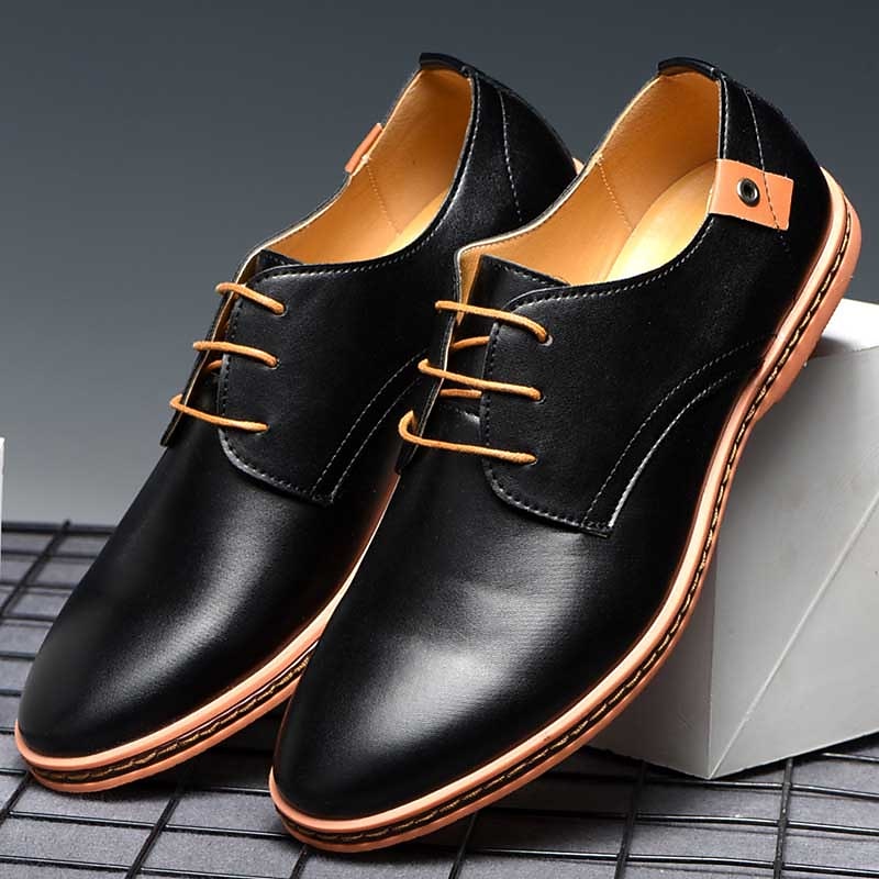 Casual Round Toe Shoesmen Men's Work Shoes Single Shoes 38-48 Size Men's Leather Shoes Cross-Border E-Commerce2