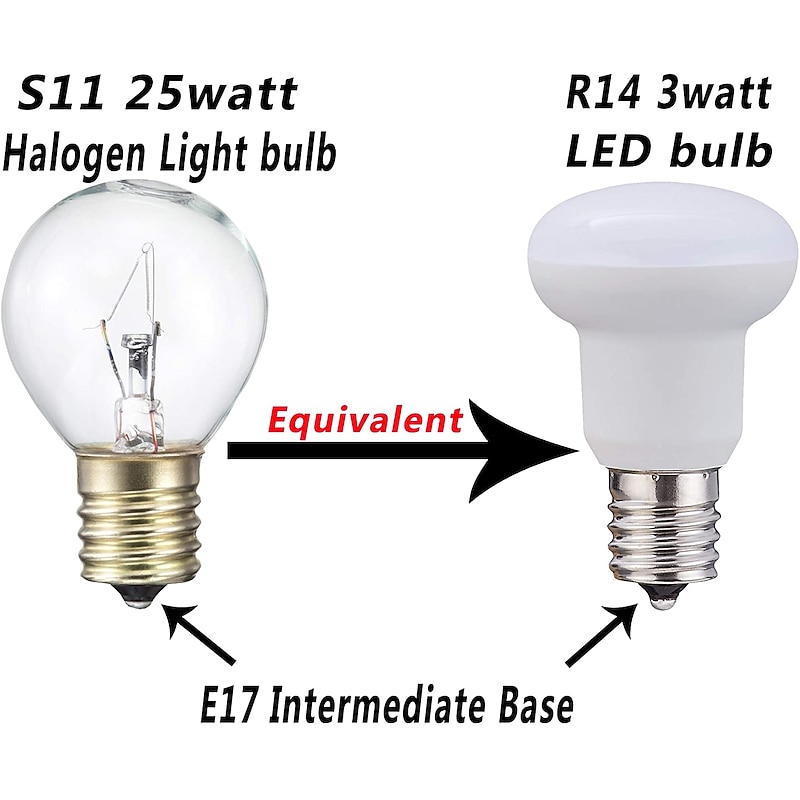 4pcs 2pcs 1pc 3W LED Light Bulb E14 R39 Long Neck Mushroom 30W Halogen Equivalent for Spotlight Flood Track Light Desk Lamp Warm White Not Dimmable2