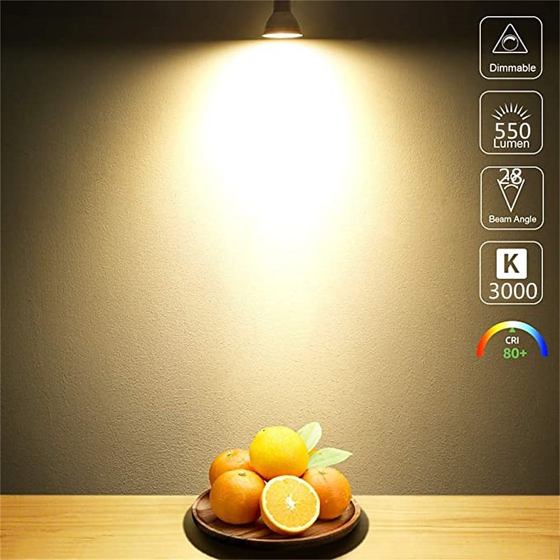 20pcs 10pcs 6W Spotlight Track LED Light Bulb 600lm GU10 MR16 6LED Beads SMD 60W Halogen Equivalent Dimmable Warm Cold White 220-240V4