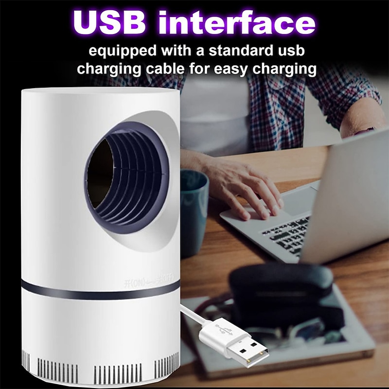 Bug Zapper Electric Indoor Mosquito Insect Trap Killer Lamp LED Mosquito Repellent Lamp Mute Anti Fly Trap Light Bug Zapper USB LED Night Lights2