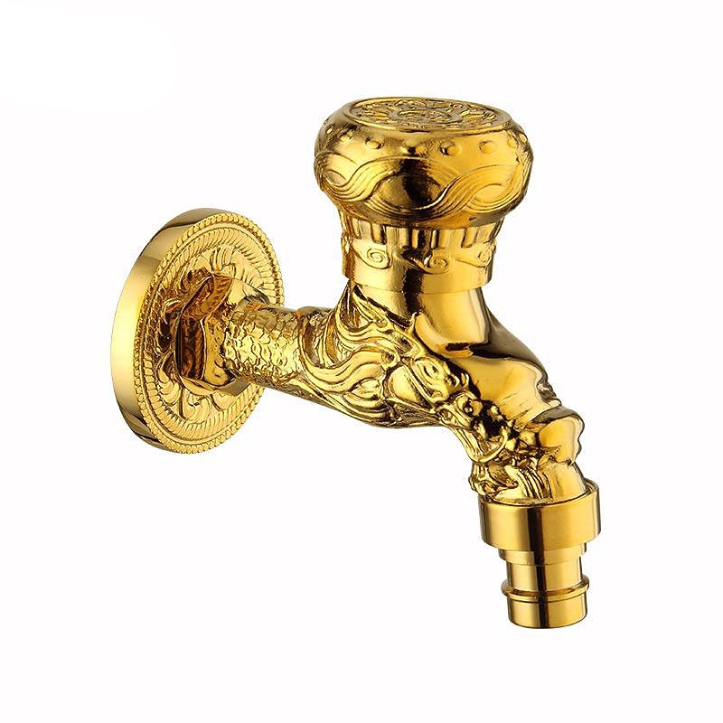 Washing Machine Tap,Outdoor Faucet Extended Mop Pool Washing Machine Dual-Use Faucet Quick-Open Single Cold Wall Pressurized Faucet Anti-Splas2