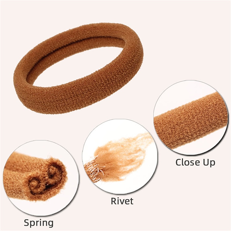 Girl Candy Color Seamless Head Rope Elastic Towel Ring 20 Barrels Towel Ring Hair Ring Rubber Band3