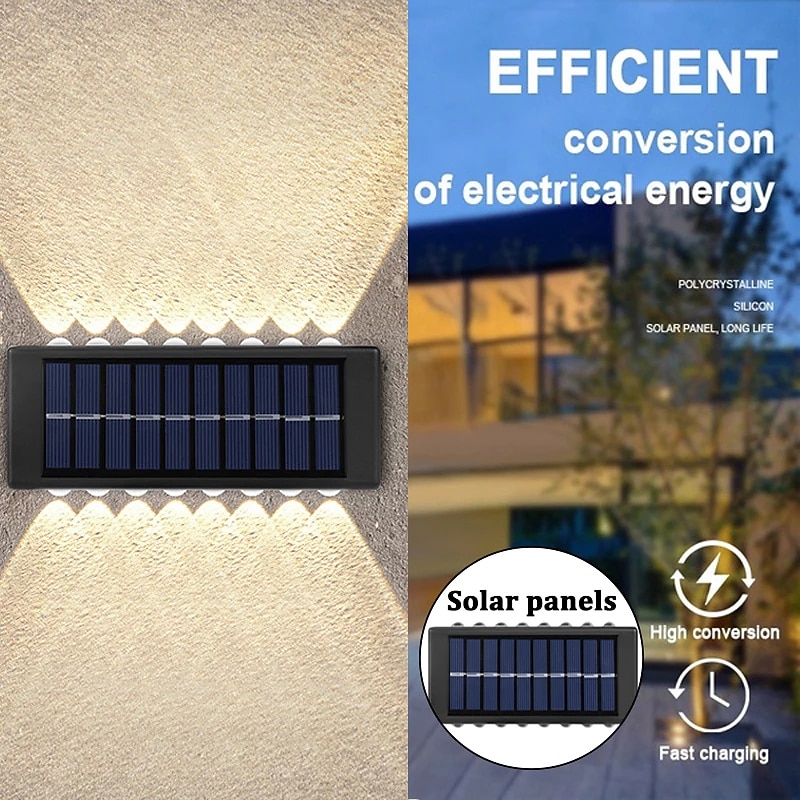 2/4pcs Solar Outdoor Wall Light Waterproof Garden Lights 16LED Porch Passage Fence Corner Lighting Courtyard Landscape Decoration2