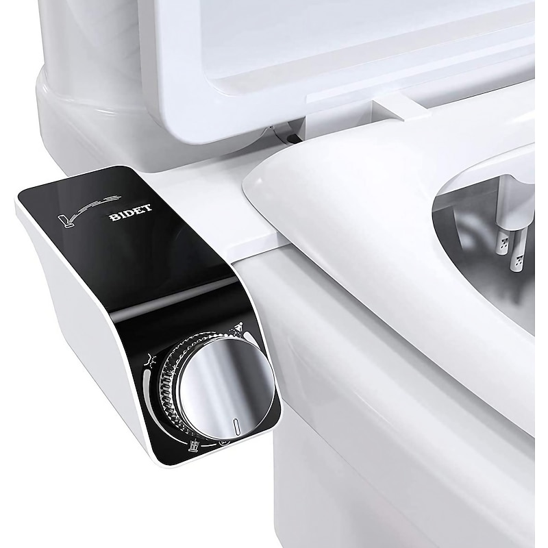 Bidet Attachment for Toilet - Self Cleaning Dual Nozzle, Non-Electric Bidet, Warm Fresh Water Bidet Sprayer With Pressure Controls