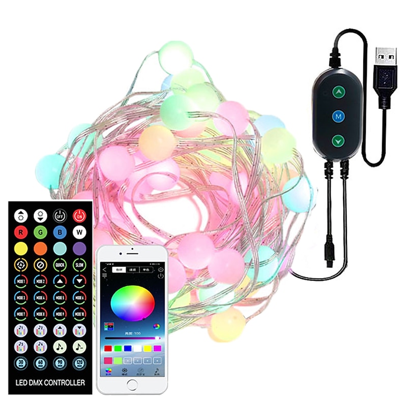 10M Smart LED Fairy Lights, APP Controlled RGB & Warm White Color Changing String Lights with Music Sync & 20 Scenes for Christmas, Bedroom, Wall & Craft Decor2