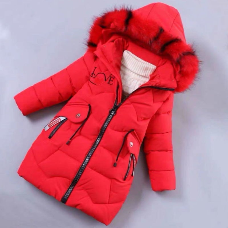 Girls' 3D Kids Puffer Jacket Heart Letter Down Coat Puffer Jacket Long Sleeve Fall Winter Active Cool Kids 3-12 Years Daily Regular Fit4