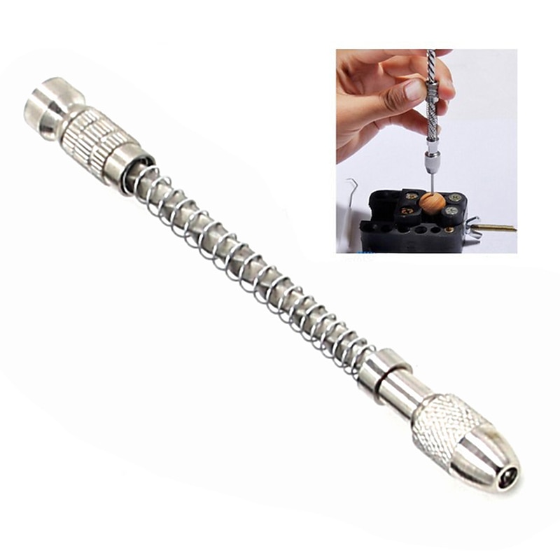 Semi Automatic Hand Twist Drill Manual Puncher DIY Tools Bead Model Plastic Woodworking Drilling Bit - Main Image