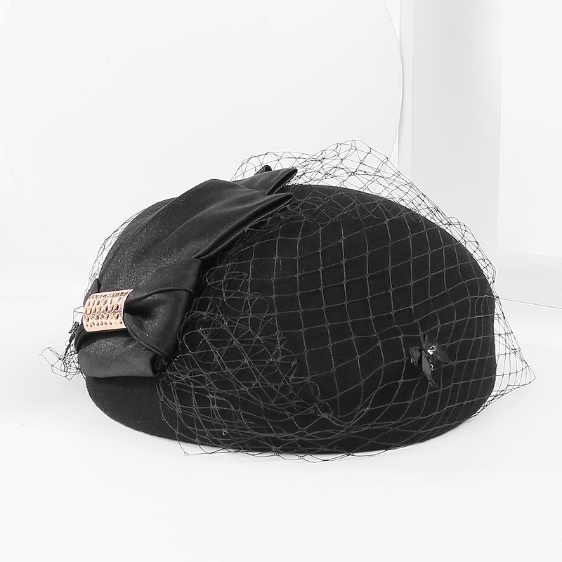 Wool Hats with Metal 1pc Casual Headpiece3