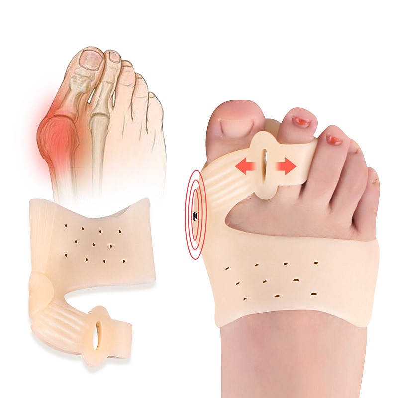 Adjustable Bunion Corrector for Women and Men – Soft Silicone Toe Separator with Arch Support for Hallux Valgus Relief and Foot Pain Recovery