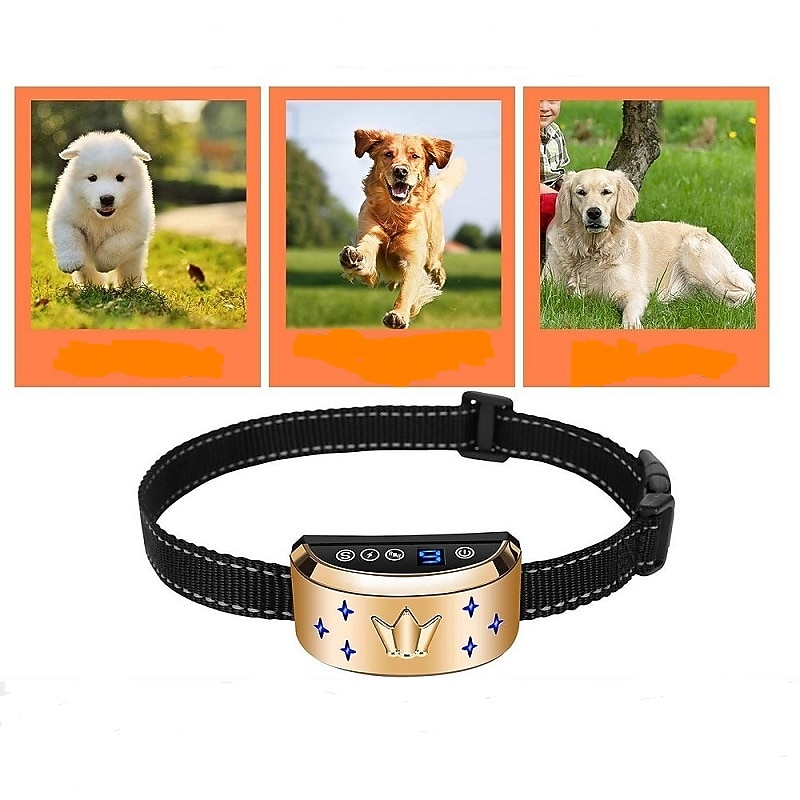 Dog Training Collar Dog Training Anti Bark Collar Shock Collar Adjustable Size Electric Dog Cat Pets Waterproof Anti Bark Electronic / Electric Safety Plastic Electronic Behaviour Aids For Pets