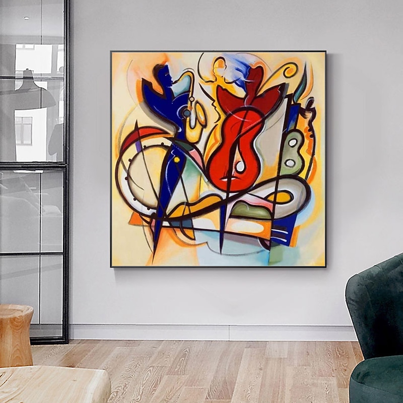 Mintura Handmade Cartoon Oil Paintings On Canvas Wall Art Decoration Modern Abstract Picture For Home Decor Rolled Frameless Unstretched Painting