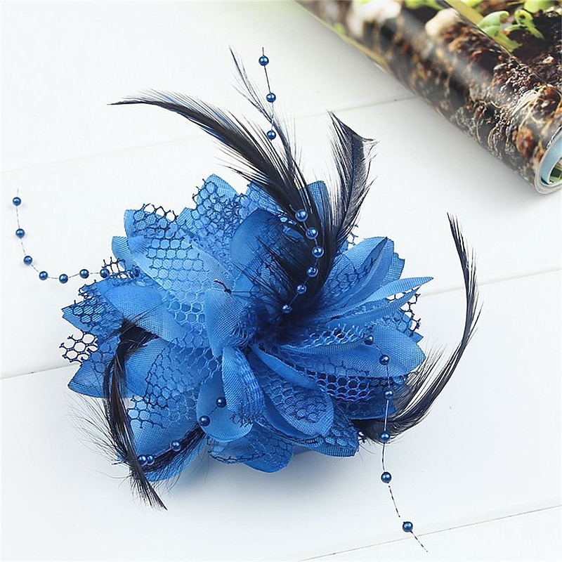 Feather Bridal Hairpin Headwear Wedding Dance Hair Accessories Head Flower Wrist Wear Flower Diy Head Flower4