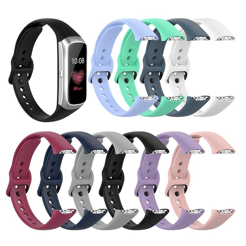 Watch Band for Samsung Galaxy Fit SM-R370 Silicone Replacement  Strap Soft Elastic Breathable Sport Band Wristband