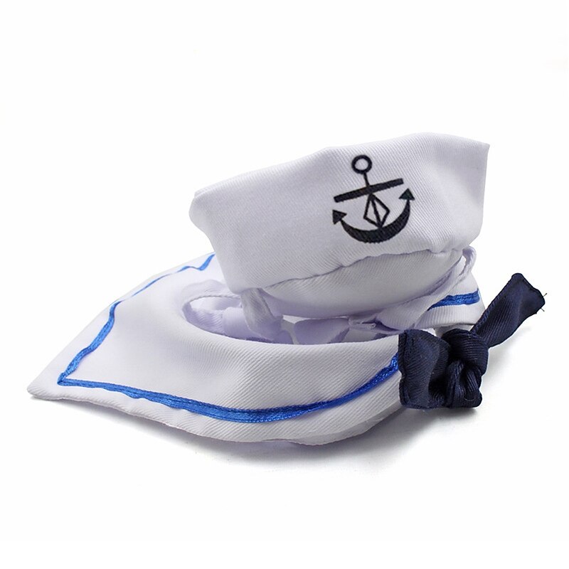 Pet Clothing Clothing Dog Cat Hat Sailor Suit Navy Suit Sailing Suit Cape4