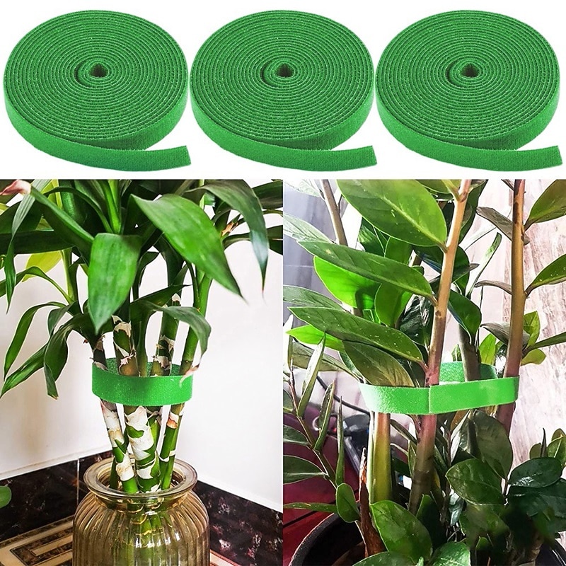 3 Rolls Plant Bandage Velcro Tie Adjustable Plant Support Reusable Fastener Tape For Home Garden Accessories