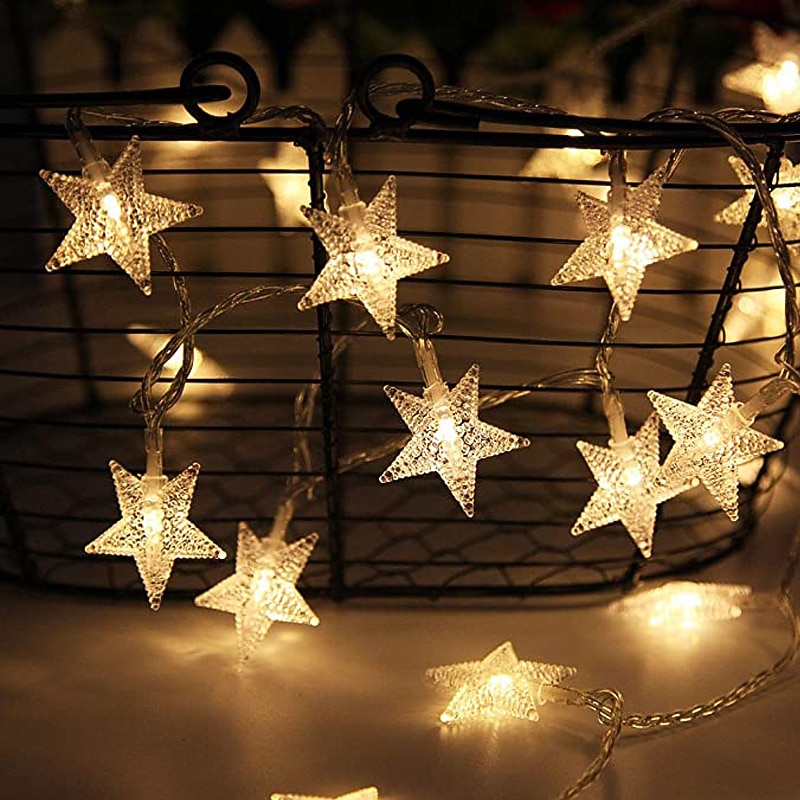 10m 80LEDs Fairy Star String Lights Remote Control 8 Modes Waterproof Wedding Party Garden Patio Bedroom Home Holiday Christmas Decoration3