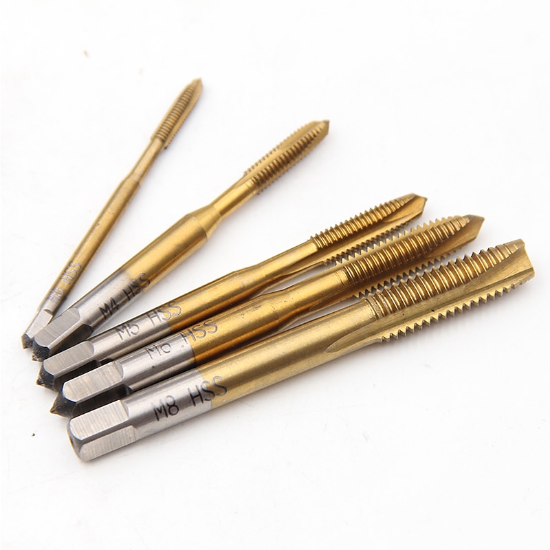 Straight Groove Tap M3-M8 High Speed Steel Tapping Internal Thread Hole Opener For Titanium-plated Screw Point Machine2