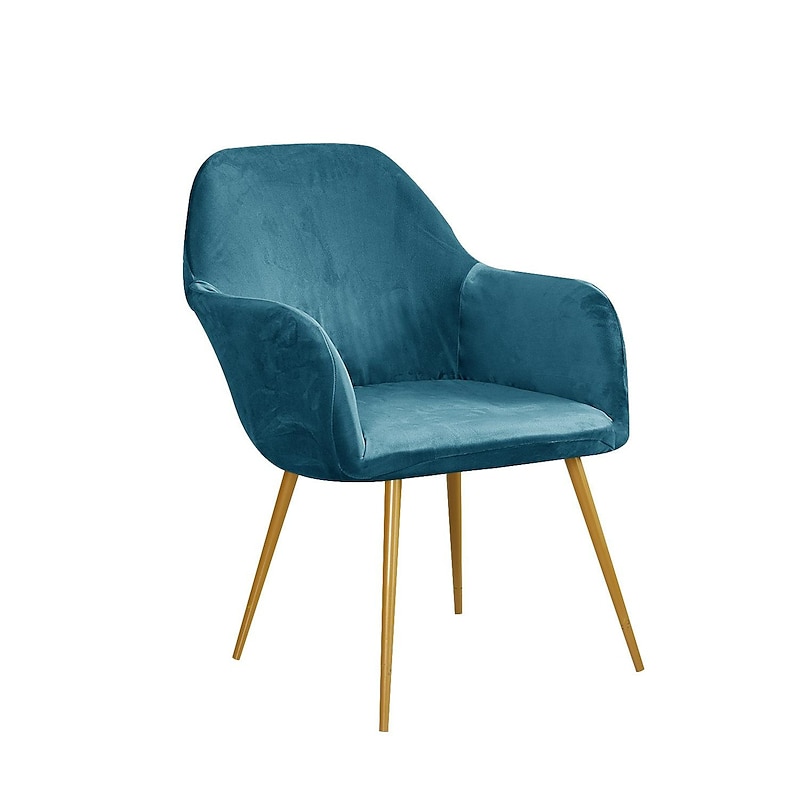 Wingback Chair Cover Velvet Grey Sofa Chair Slipcover For Bar Coffe Patio Garden Washable Removable Party Home Hotel2