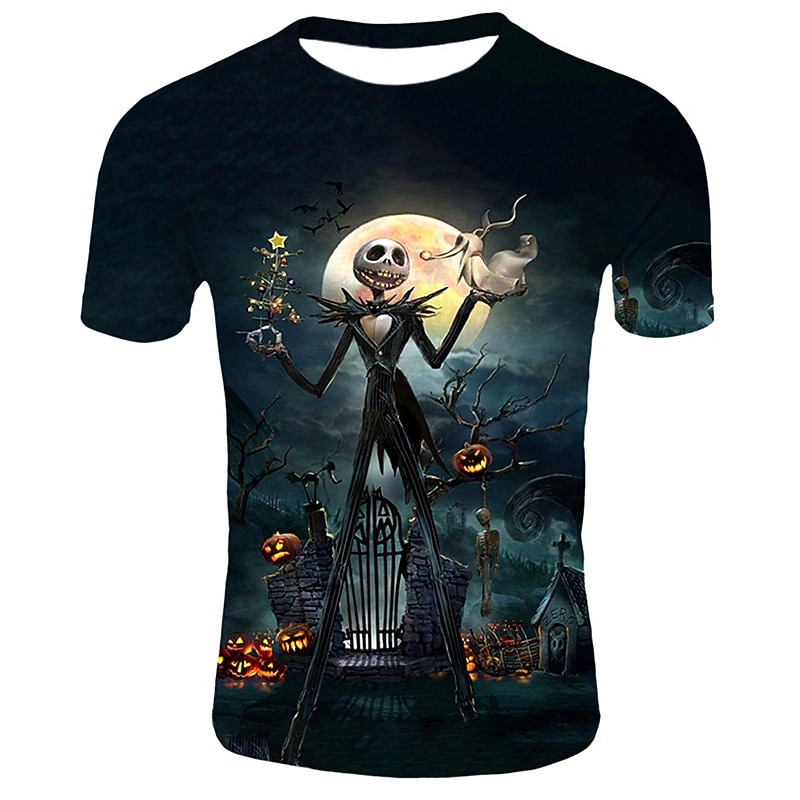 Unisex Boys Girls' 3D Skull T shirt Short Sleeve 3D Print Summer Spring Fashion Cool Kids 3-12 Years Outdoor Daily Regular Fit3