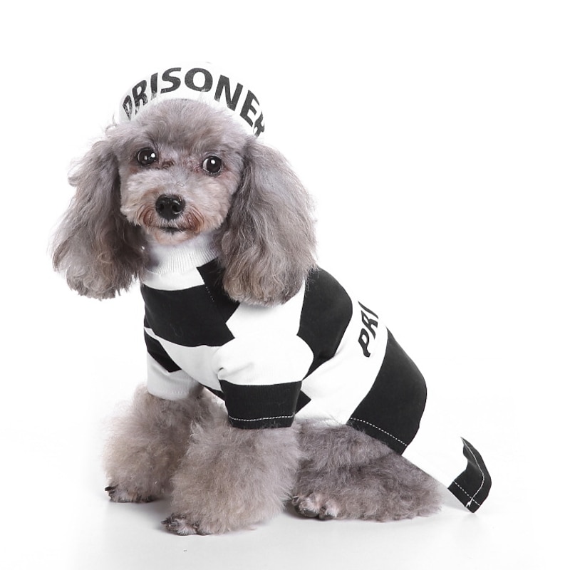 Dog Costume,Dog Dog Cat Costume for halloween Dog Clothes Puppy Clothes Dog Outfits Breathable Black / White Costume  Cotton  Dog Cat Costume for halloween2