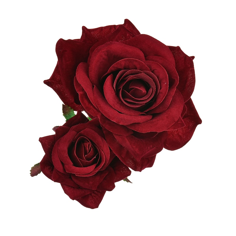 Boho Chic Garland Double Flannel Rose Hair Clips For Women Girl Hair Band Fork Comb Hairpin Flower Jewelry Hair Accessories3