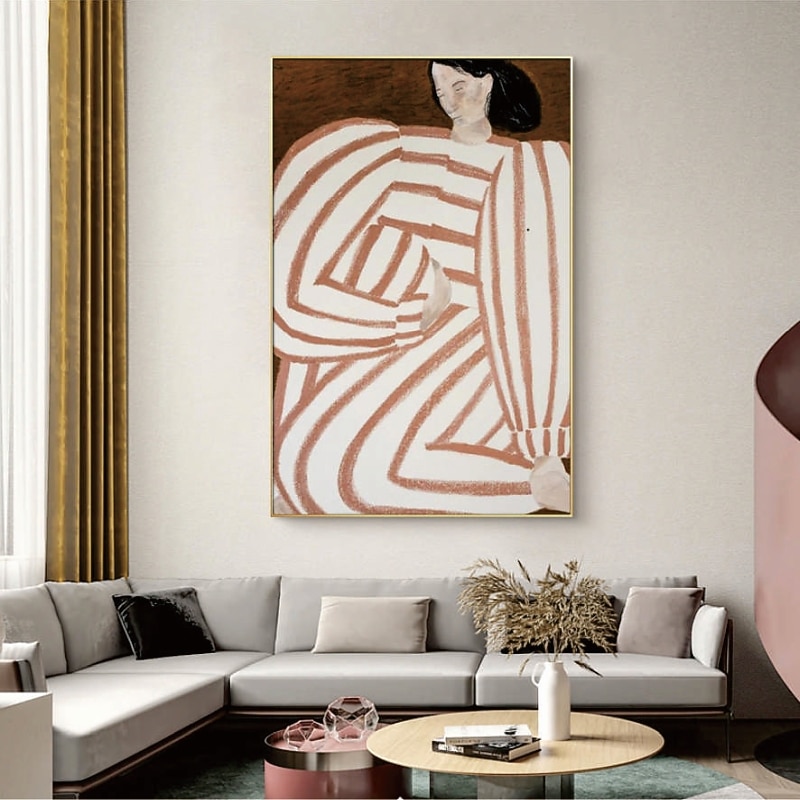 Handmade Hand Painted Oil Painting Wall Art Modern Abstract Women Decoration Home Decoration Decor Canvas Paintingfor Living Room 5