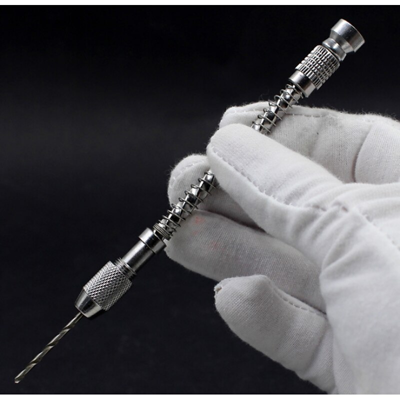 Semi Automatic Hand Twist Drill Manual Puncher DIY Tools Bead Model Plastic Woodworking Drilling Bit2