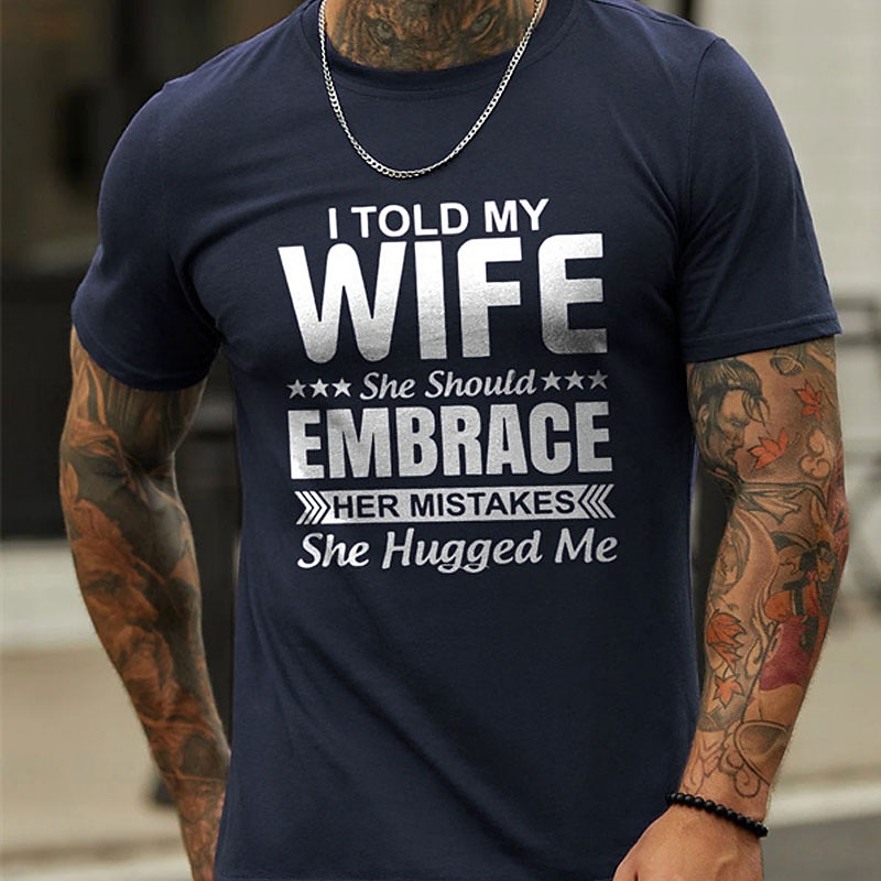 Men's Graphic Letter T Shirt Casual Style Cotton Short Sleeve Graphic Shirt Black White Blue Comfortable Tee Street Casual Fashion Designer Clothing3