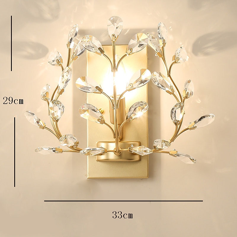 Vintage Crystal Wall Sconce Lighting, 3 Lights Crystal Wall Light European Style Crystal Decorative Wall Lamp, Luxury Sconces Wall Lighting for Bedroom Bedside, Living Room Sconce Light3