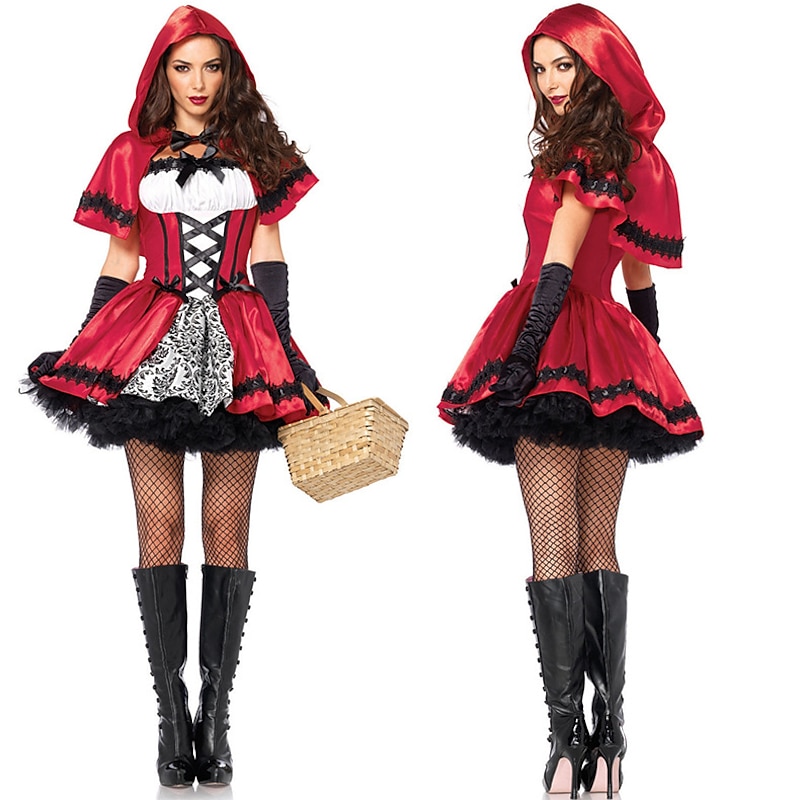 Movie / TV Theme Costumes Little Red Riding Hood Halloween Dress Cosplay Costume Carnival Costume Movie / TV Theme Costumes Cosplay Lolita Adults' Women's Christmas Halloween Masquerade Festival Easy