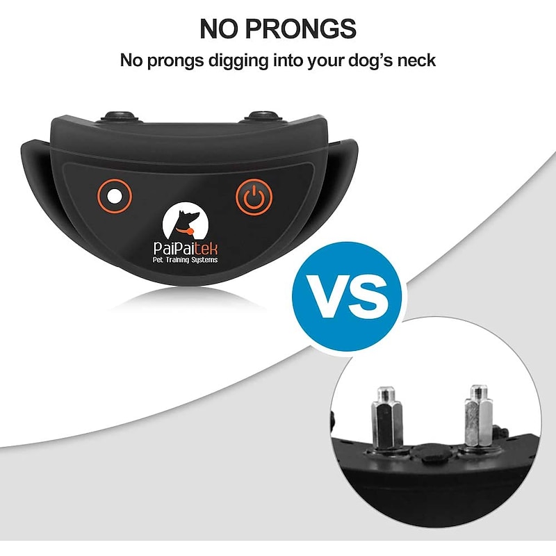 No Shock Anti Bark Collar Pet Dog Cat Aiti Barking Trainer Rechargeable Waterproof No Harm Pet Dog Training Collar3