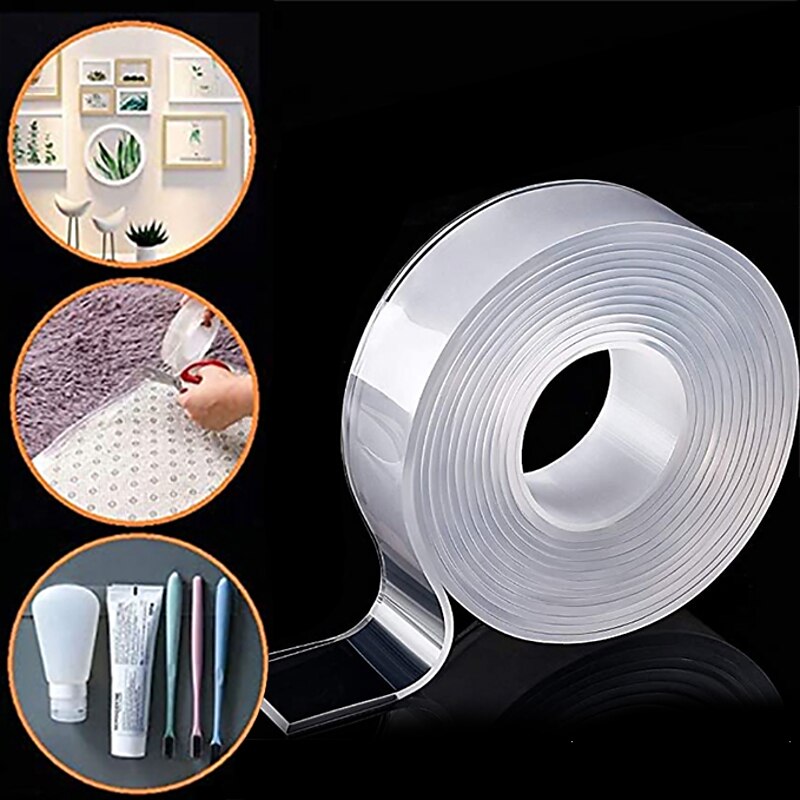 1pc Waterproof Transparent Double Sided Nano Tape Reuse Home Tapes Adhesives Porcelain wood metal plastic Super Glue - Main Image