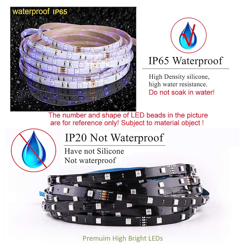 LED RGB Strip Light Color Light Bar 1-4 Meter 14-95 inch TV Backlight Tit Including 24 Key IR Controller PC Display Bedroom Game room Home Theater Atmosphere Light4