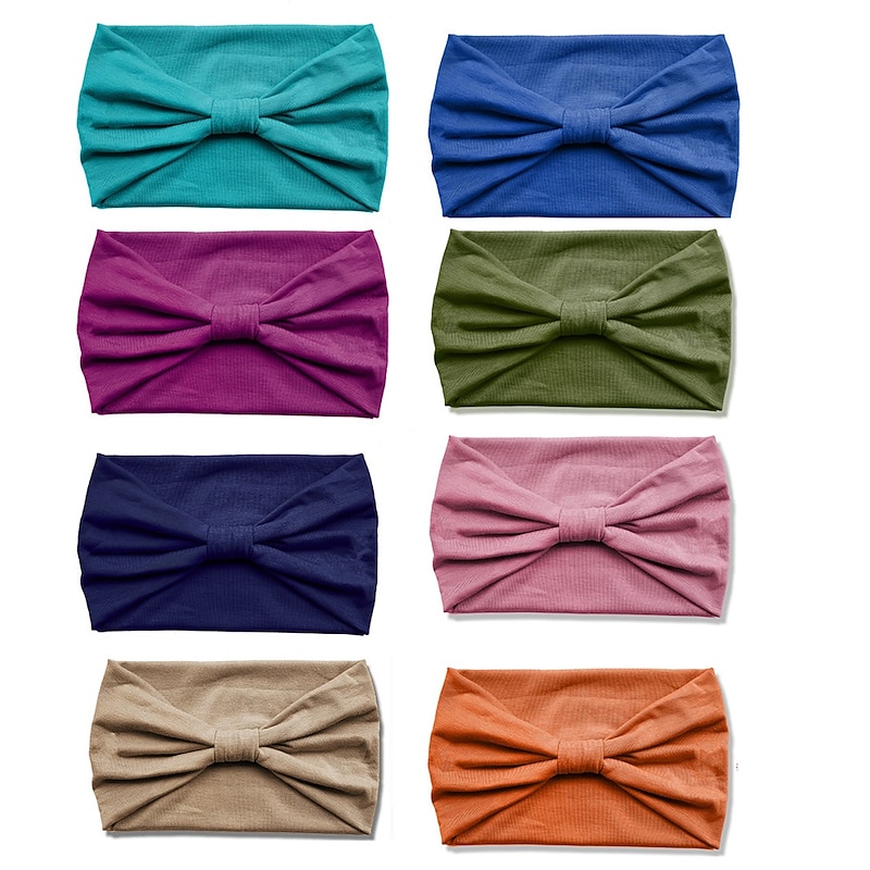 Bohemian Style Printed Elastic Sports Hairband Ladies Wide-brimmed Headwrap Sport Athletic Beach Hair Accessories for Women and Girls Headband Cotton Turban Headdress2