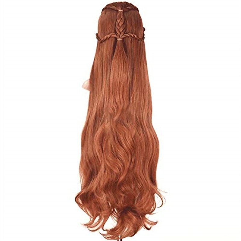 The Hobbit The Lord of the Rings Movie Elf Tauriel Cosplay Wig Golden Brown Hair Long Wavy Braids  Wigs for Women  Party Show Halloween Wigs2