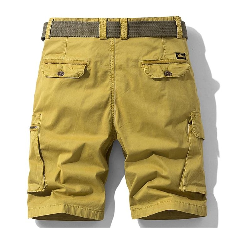 Men's Cargo Shorts Hiking Shorts Zipper Multi Pocket Multiple Pockets Letter Knee Length Casual Daily Cargo Chino Army Green Khaki Micro-elastic2