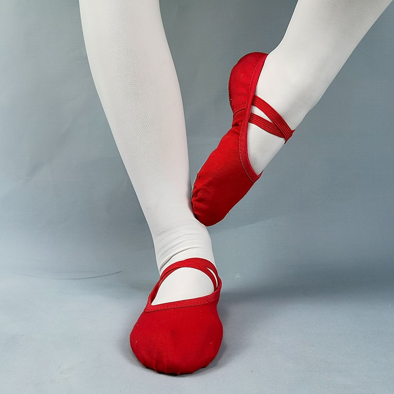 Women's Soft Pink Ballet Slippers – Comfortable Dance Shoes with Elastic Straps for Ballet, Dance Classes & Performances3