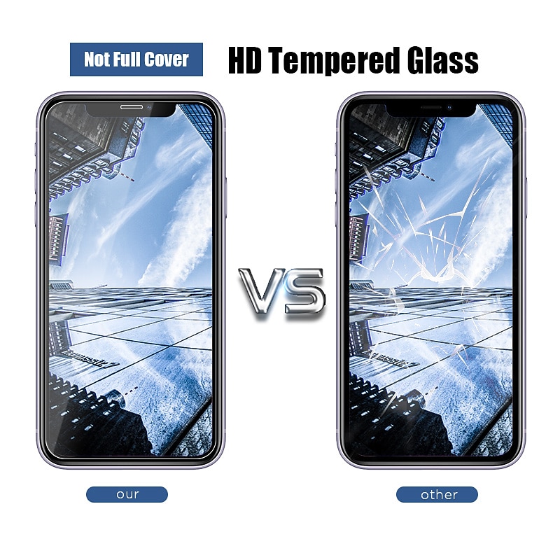 3 Pack Screen Protector For Apple iPhone 16 iPhone 15 Pro Max Plus iPhone 14 13 12 11 Pro Max Mini X XR XS Max 8 7 Plus Tempered Glass 9H Hardness Anti-Fingerprint High Definition Ultra Thin 3D Touch3